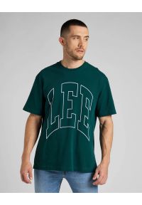 Lee - LEE SS VARSITY TEE MĘSKA KOSZULKA T-SHIRT LOGO ESMERALDA L69CFE96 #1