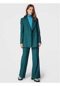 Simple Spodnie materiałowe LINDA TOL SPD550-02 Zielony Regular Fit. Kolor: zielony. Materiał: materiał, syntetyk #2