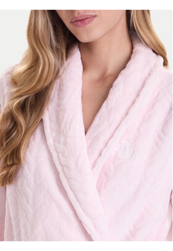 Lauren Ralph Lauren - LAUREN RALPH LAUREN Szlafrok ILN52455F Różowy. Kolor: różowy. Materiał: syntetyk
