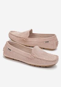 Renee - Jasnoróżowe Mokasyny Ianthochis. Zapięcie: bez zapięcia. Kolor: różowy. Materiał: skóra. Wzór: haft #4