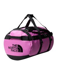 Torba The North Face Base Camp Duffel M 0A52SA8H81 - różowa. Kolor: różowy. Materiał: nylon. Wzór: paski