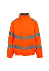 Regatta - Męska Kurtka Pro Contract Dover HiVis Jacket. Kolor: pomarańczowy, wielokolorowy, żółty. Sport: turystyka piesza