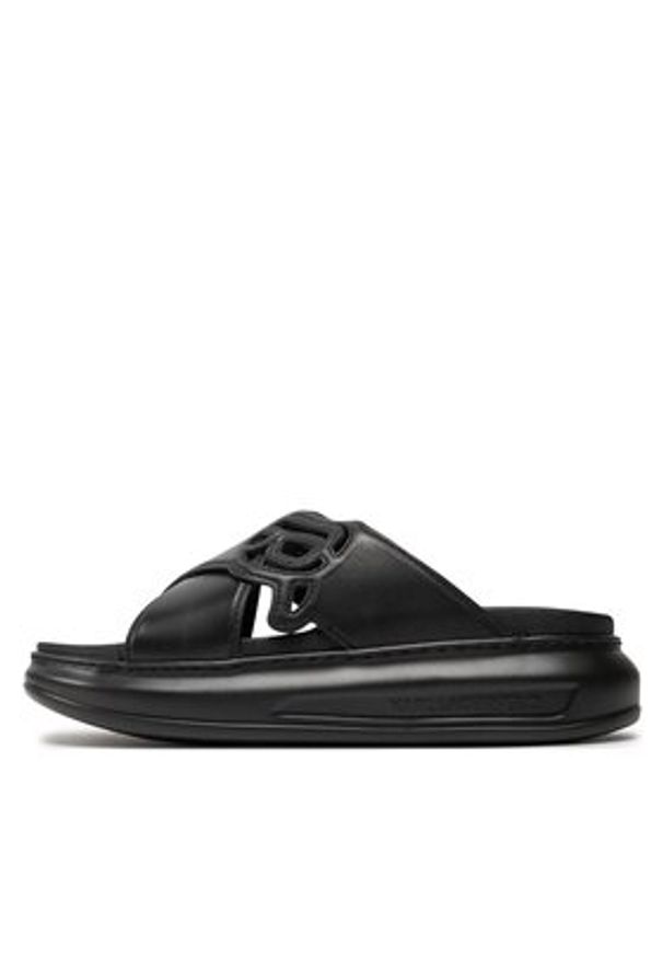 Karl Lagerfeld - KARL LAGERFELD Klapki KL62504 Czarny. Kolor: czarny. Materiał: skóra