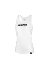 PITBULL - Tank Top sportowy bawełniany dla dorosłych Slim Fit Hilltop. Kolor: biały. Materiał: bawełna #1