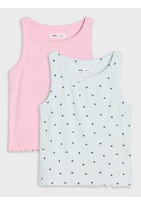 Sinsay - Koszulki z krótkim rękawem 2 pack - wielobarwny. Długość rękawa: krótki rękaw. Długość: krótkie #1