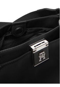 TOMMY HILFIGER - Tommy Hilfiger Torebka Th Her Med Satchel Nylon Sv AW0AW18200 Czarny. Kolor: czarny