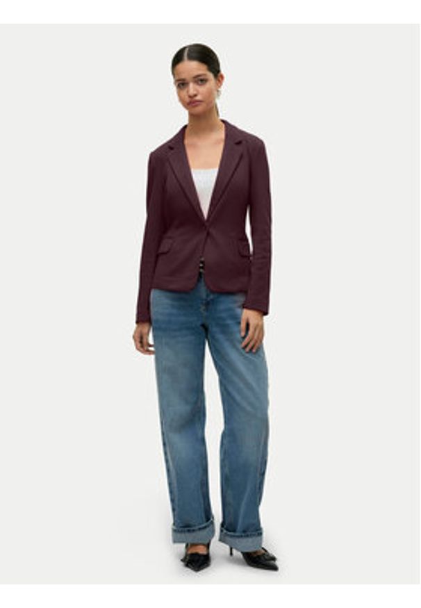 Vero Moda Marynarka Julia 10154123 Fioletowy Regular Fit. Kolor: fioletowy. Materiał: syntetyk