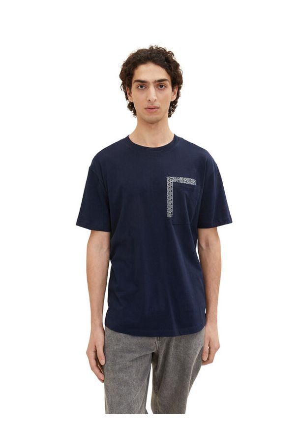 Tom Tailor Denim T-Shirt 1035589 Granatowy. Kolor: niebieski. Materiał: denim