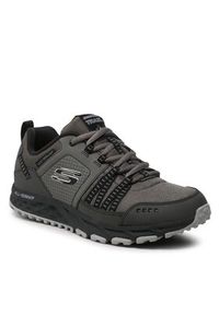 skechers - Skechers Półbuty Escape Plan 51591/CCBK Szary. Kolor: szary. Materiał: skóra