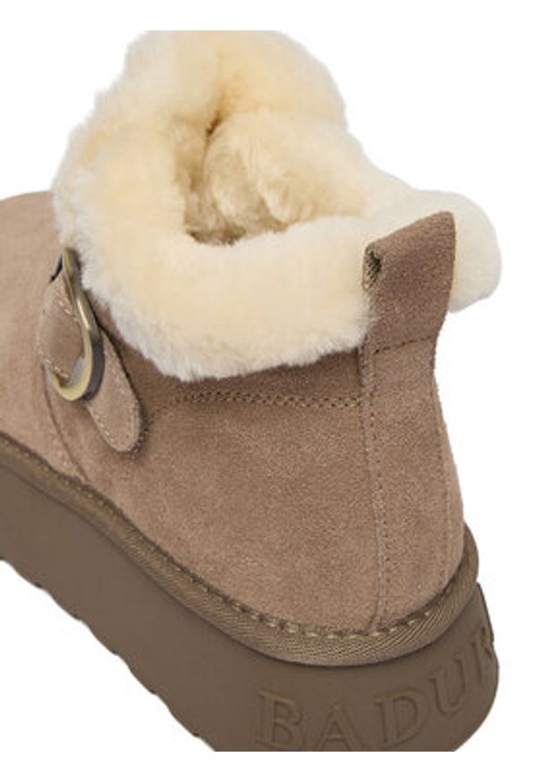 Badura Śniegowce EO-CALI-TS6287-01 Beżowy. Kolor: beżowy. Materiał: skóra, zamsz