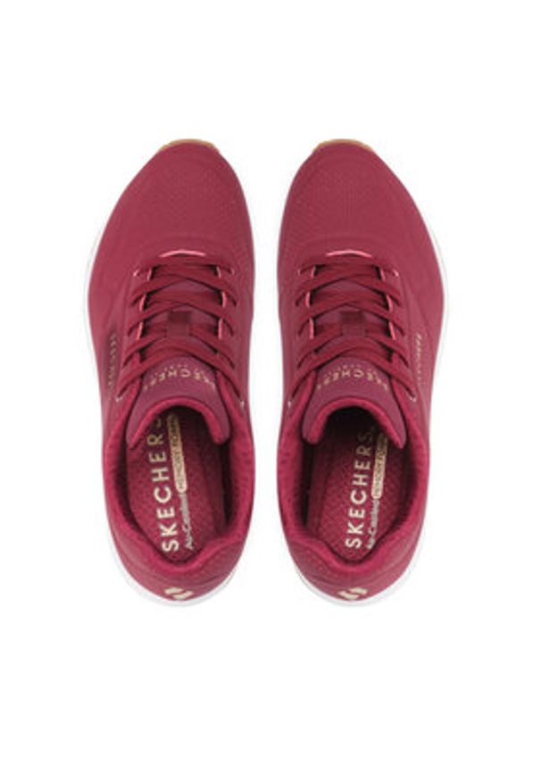 skechers - Skechers Sneakersy Stand On Air 73690/BURG Bordowy. Kolor: czerwony. Materiał: skóra