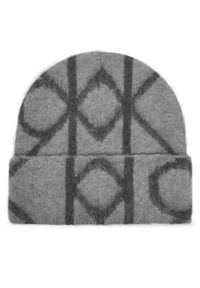 Calvin Klein Czapka Emblem Aop Brushed LV04D8071G Szary. Kolor: szary. Materiał: materiał, poliamid
