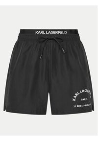 Karl Lagerfeld - KARL LAGERFELD Szorty kąpielowe A1M46054 Czarny Regular Fit. Kolor: czarny. Materiał: syntetyk #7