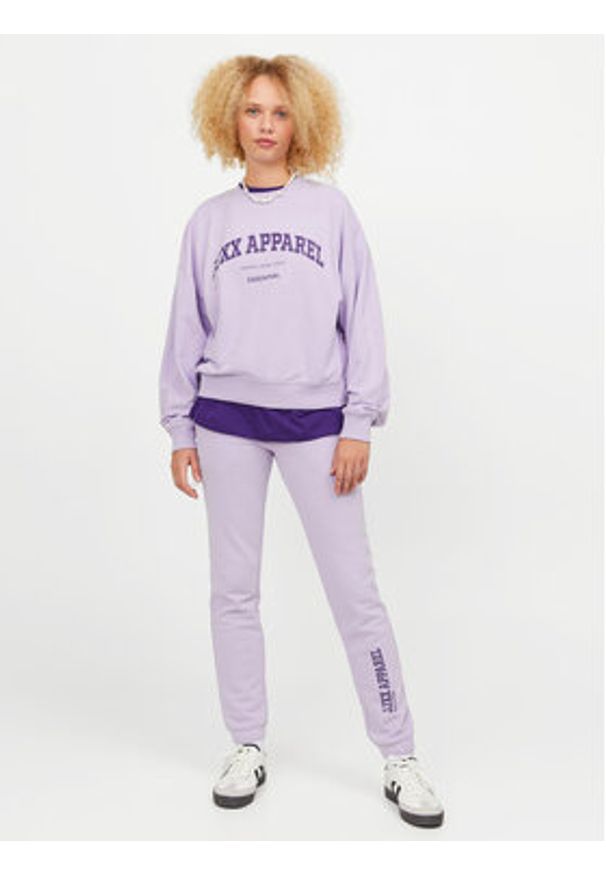 JJXX Spodnie dresowe Riley 12250114 Fioletowy Slim Fit. Kolor: fioletowy. Materiał: syntetyk