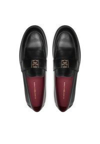 TOMMY HILFIGER - Tommy Hilfiger Lordsy Th Leather Classic Loafer FW0FW07961 Czarny. Kolor: czarny. Materiał: skóra