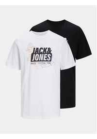 Jack & Jones - Jack&Jones Komplet 2 t-shirtów Map Logo 12260796 Czarny Regular Fit. Kolor: czarny. Materiał: bawełna #8