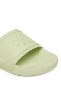 Calvin Klein Jeans Klapki Slide Pu Hf Mg YW0YW01879 Zielony. Kolor: zielony. Materiał: skóra