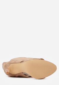 Renee - Brązowe Sandały Typu Botki z Metalicznymi Klamrami Zaehlyss. Zapięcie: klamry. Kolor: brązowy. Materiał: skóra, lakier. Styl: rockowy, wizytowy #8