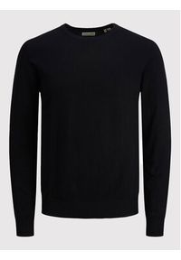 Jack & Jones - Jack&Jones Sweter Emil 12208364 Czarny Regular Fit. Kolor: czarny. Materiał: bawełna #4