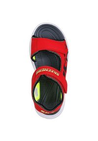 skechers - Sandały Skechers Razor Splash - Aqua, Dzieci. Kolor: czerwony. Materiał: syntetyk, materiał