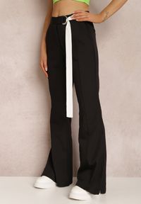 Renee - Czarne Spodnie Chelvere. Stan: podwyższony. Kolor: czarny. Materiał: materiał. Długość: długie #4