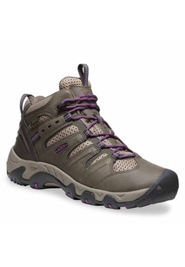 keen - Keen Trekkingi Koven Mid Wp Bungee 1024027 Brązowy. Kolor: brązowy. Materiał: skóra, nubuk
