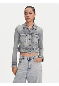 Miss Sixty Kurtka jeansowa 6S1WJ50100 Niebieski Slim Fit. Kolor: niebieski. Materiał: bawełna