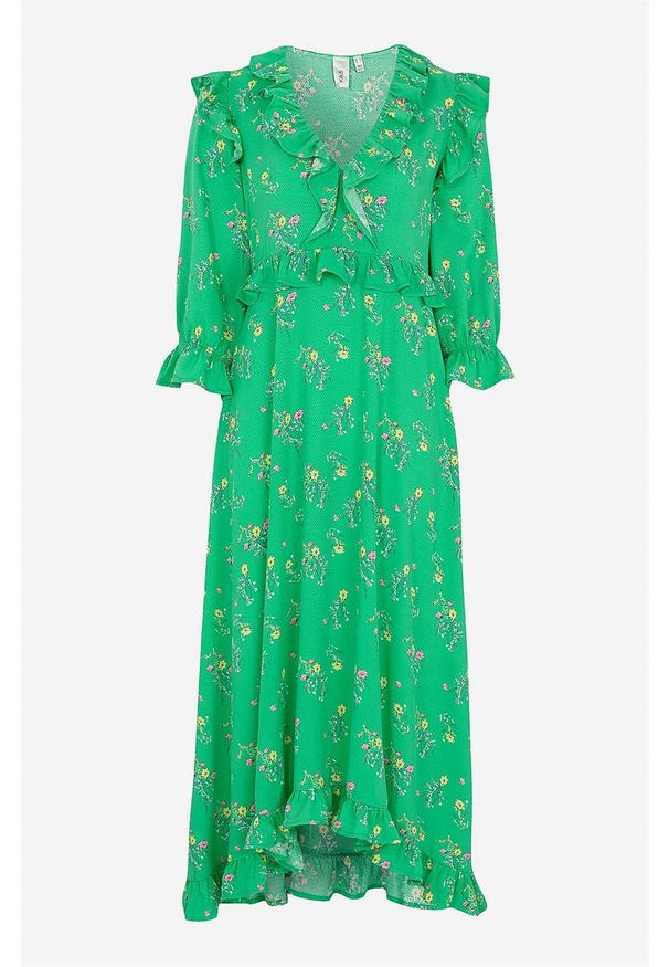 Y.A.S - Sukienka Ofelia. Kolor: zielony. Materiał: tkanina. Styl: elegancki. Długość: midi