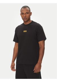 Versace Jeans Couture T-Shirt 78GAHT08 Czarny Regular Fit. Kolor: czarny. Materiał: bawełna