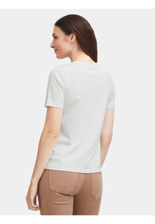 Fransa T-Shirt 20613424 Biały Regular Fit. Kolor: biały. Materiał: bawełna