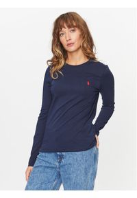 Bluzka Polo Ralph Lauren. Typ kołnierza: polo. Kolor: niebieski