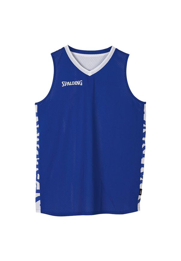 SPALDING - Jersey Spalding Essential Reversible. Kolor: biały, niebieski, wielokolorowy. Materiał: jersey. Sport: koszykówka, fitness