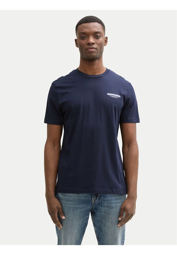 Tom Tailor Denim T-Shirt 1043491 Granatowy Regular Fit. Kolor: niebieski. Materiał: bawełna