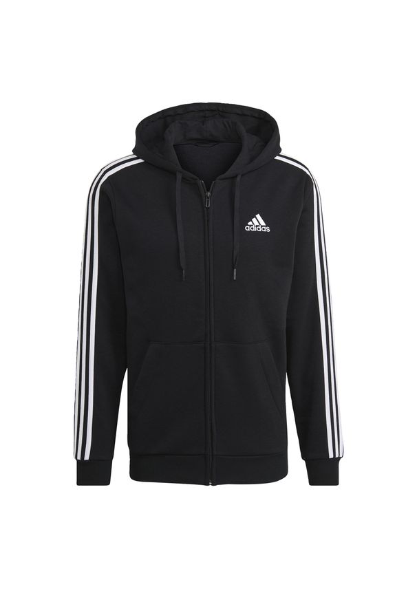 Adidas - Bluza męska adidas Essentials Full-Zip Hoodie. Kolor: czarny. Materiał: polar