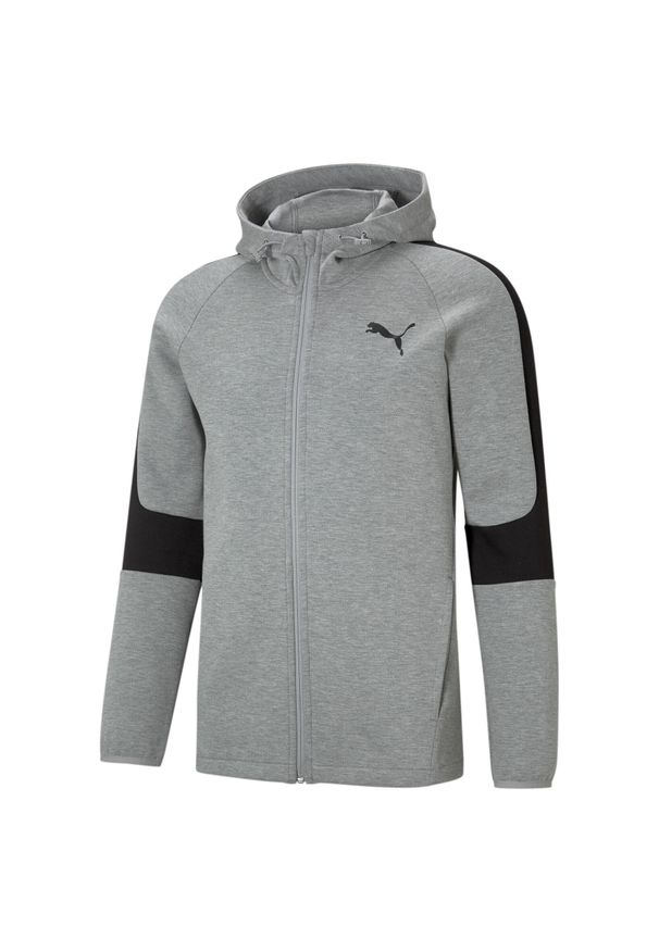 Bluza z kapturem zapinana na zamek błyskawiczny Puma Evostripe Core. Typ kołnierza: kaptur. Kolor: szary. Sezon: jesień, zima. Styl: sportowy
