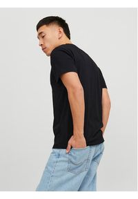 Jack & Jones - Jack&Jones T-Shirt Corp 12233999 Czarny Standard Fit. Kolor: czarny. Materiał: bawełna #7