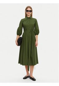 Weekend Max Mara Sukienka koszulowa Kenita 2515221202 Zielony Regular Fit. Kolor: zielony. Materiał: bawełna. Typ sukienki: koszulowe #3