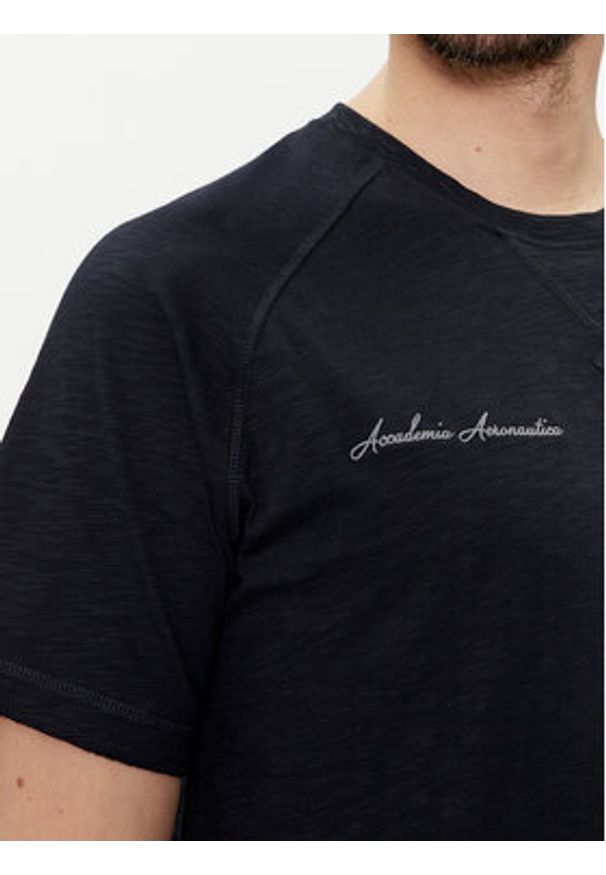 Aeronautica Militare T-Shirt 241TS2199J628 Granatowy Regular Fit. Kolor: niebieski. Materiał: bawełna