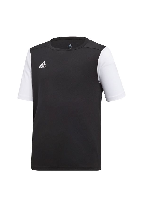 Adidas - Koszulka piłkarska dla dzieci adidas Estro 19 Jr DP3220. Materiał: materiał, włókno, skóra, syntetyk, poliester. Długość rękawa: krótki rękaw. Technologia: ClimaLite (Adidas). Długość: krótkie. Sport: piłka nożna