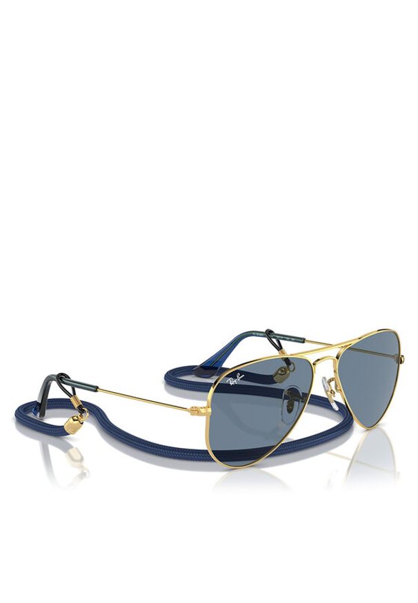 Ray-Ban Okulary przeciwsłoneczne Mini Aviator Summer Capsule 0RJ9506S 223/1U Złoty. Kolor: złoty