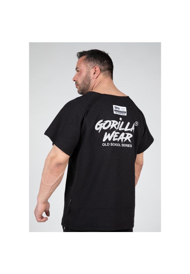 GORILLA WEAR - Koszulka fitness męska Gorilla Wear Augustine Old School Work Out Top. Kolor: czarny. Sport: fitness