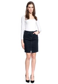 Lee - DAMSKA SPÓDNICA JEANSOWA LEE PENCIL SKIRT L38GQCKV. Materiał: jeans