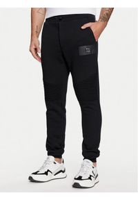 Plein Sport Spodnie dresowe FADC MJT2371 STE003N Czarny Regular Fit. Kolor: czarny. Materiał: bawełna