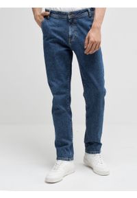 Big-Star - Spodnie jeans męskie proste z linii Authentic Workwear Trousers 488. Okazja: na co dzień. Kolor: niebieski. Styl: casual, klasyczny, elegancki #1
