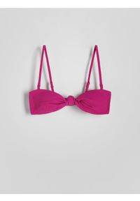 Reserved - Góra od bikini - fuksja. Kolor: różowy. Materiał: materiał