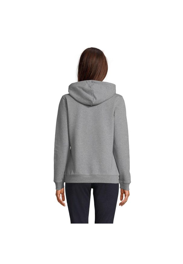 SOL'S - Bluza damska z kapturem Sol's Nicholas. Typ kołnierza: kaptur. Kolor: szary. Materiał: dresówka