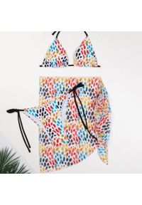 Intica - Bikini z pareo na plażę i basen Constanse. Kolor: wielokolorowy. Materiał: materiał