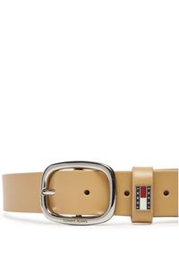 Tommy Jeans Pasek Damski Tjw Oval 3.0 AW0AW15836 Écru. Materiał: skóra