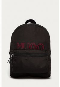 Hugo Plecak 50452695 damski kolor czarny duży z nadrukiem. Kolor: czarny. Materiał: poliester. Wzór: nadruk #1