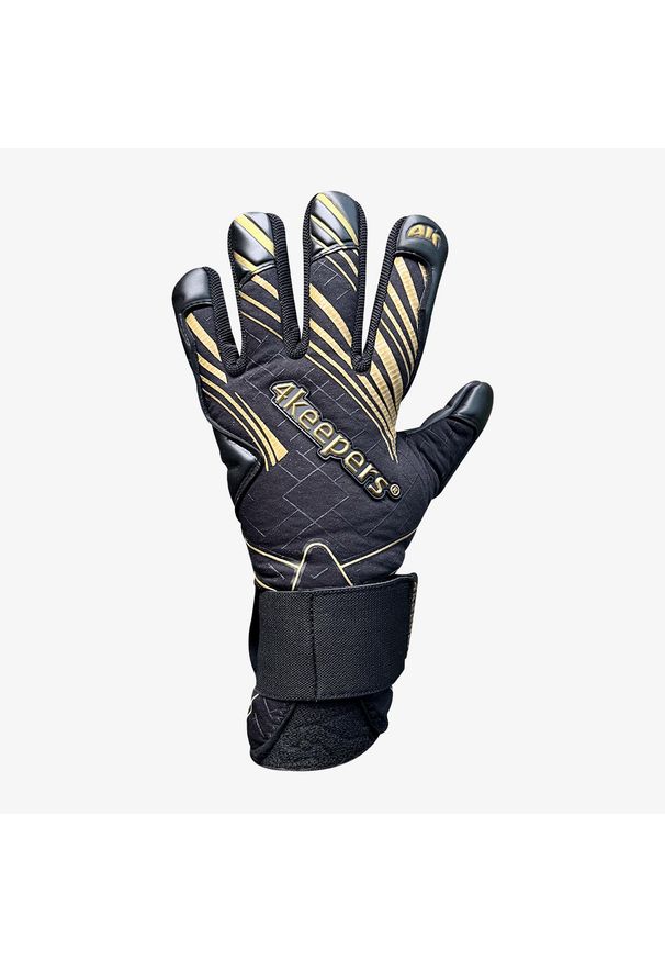 4KEEPERS - Rękawice bramkarskie dla dzieci 4keepers SOFT ONYX NC junior. Kolor: czarny. Sport: piłka nożna